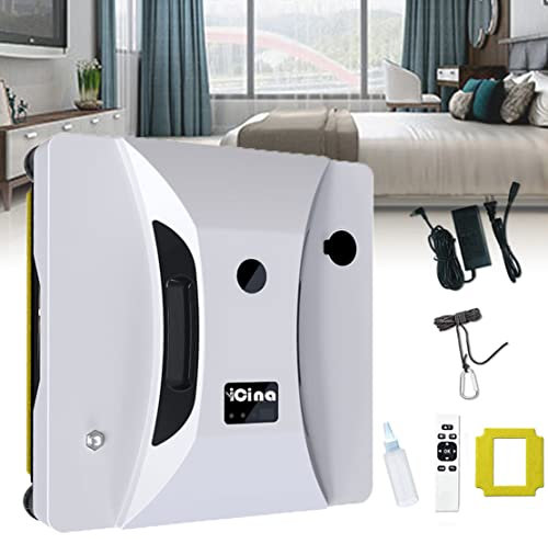 CYMYYDS Robot Limpiador De Ventanas con Control Remoto, Aspiradora De Ventanas Maquina Limpia Cristales Inteligente, para Pisos De Baldosas De Ventanas Exteriores/Interiores