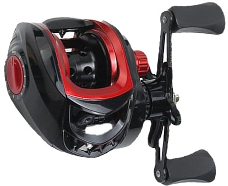 Dpofirs Mulinello da Pesca per Baitcasting, Mulinello da Baitcasting Rotondo, Mulinello da Pesca con Rapporto di Trasmissione 7.2:1, Forza Frenante da 8 kg, Mulinello da Pesca (Mano