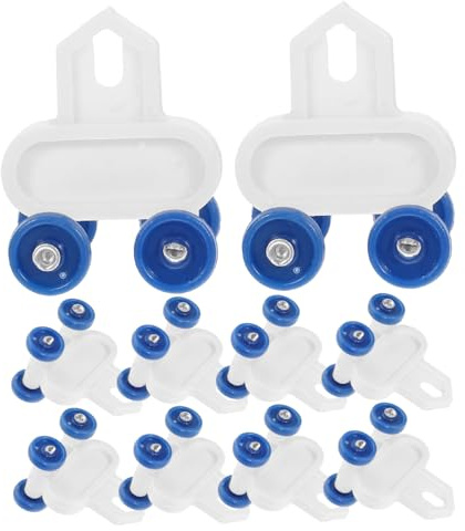 BESTYASH Poulies pour Portes Coulissantes et Restaurants 20 Pièces en Plastique, Accessoires Silencieux et Faciles à Installer pour Rails de Rideaux Coulissants