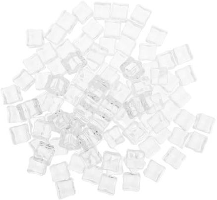 NOLITOY 50pcs Artificial Acrylic Ice Cubes Fake Ice Cube Decorations for Wedding Party Photography Vase Fillers Reusable Faux