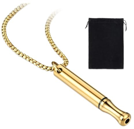 WeddHuis 1 pieza Premium contra Ataques de Pánico y Ansiedad, Ayuda para Meditación y Respiración, Reducción de Estrés, Collar de Yoga, Acero Inoxidable, Transpirable