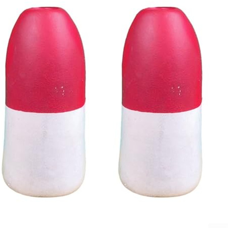 Valixirant Crab Trap Float Buoy Lobster Pot & Shrimp Trap – PVC Foam Fishing Marker Float, Red/White High-Visibility 27 x 12 x 2.5 cm, 280g – Compatible with & Anchor Lines(2pcs)