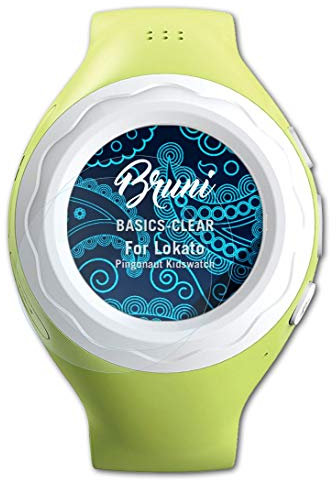 Bruni Schutzfolie kompatibel mit Lokato Pingonaut Kidswatch Folie, glasklare Displayschutzfolie (2X)