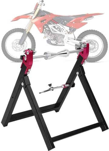Ejoyous Equilibrador Estático de Rueda para Motocicleta, Acero Duradero, con Accesorios de Instalación