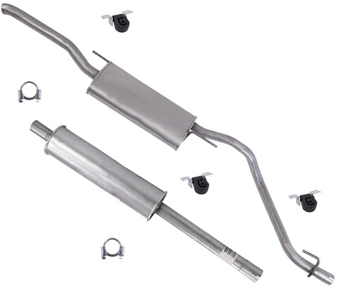 ATEC Germany Set di silenziatori di scarico 1x Silenziatore centrale, 1x Silenziatore posteriore, con materiale di montaggio Compatibile con VW GOLF 3 Variant (1H5)