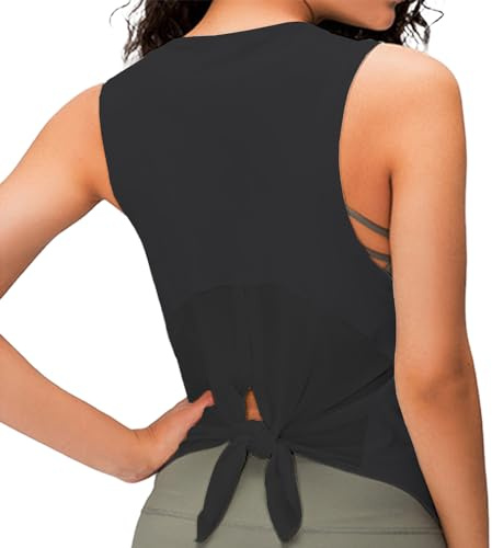 ATRACTIVOLL Camiseta de Tirantes Deportiva Mujer, Camiseta sin Mangas de Fitness, Racerback Mesh Ligera Transpirables Deportivo Tank Top para Gimnasia Yoga Corriendo Atléticas