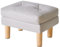 YMYNY Fußhocker, Kunstleder Ottomane, Weiche Hocker Oberfläche Abnehmbar, Klettverschluss Design, Moderne und Hocker für Schlafzimmer Wohnzimmer 41.5 x 31.5 x 32CM Grau HBD041G