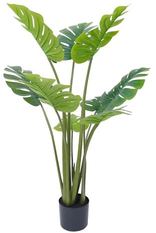 IlGruppone Pianta Finta Da Interno Artificiale Grandi Varie Altezze 100/150/180 Cm Artificiali Vari Modelli Modellabili Decorazioni Casa Ufficio - Monstera - Altezza 150cm