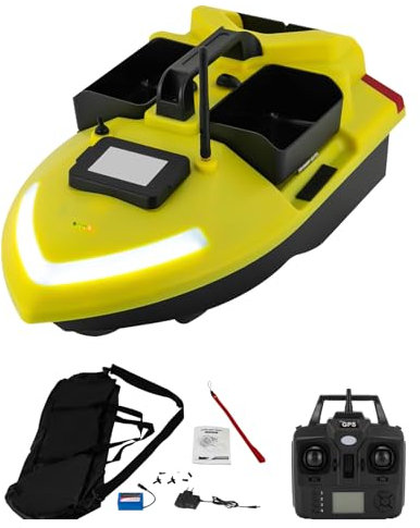 ACROSSPART 500M Futterboot, Futterboot mit Fernbedienung, Köderboot RC, Fischerköder Futterboot mit GPS und 3 Köderboxen, Cruise Control System