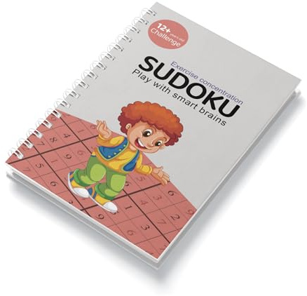 VTHY Challenging Sudoku Puzzle Book Smart Kids Above Exercise Brain, lmprove Focus and Boost