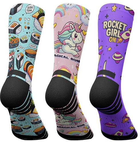 Jungle Socks Running Series - Pacco da 3 Calzini ad Alte Prestazioni per Running, Traspiranti, Comprimibili e Rinforzati.