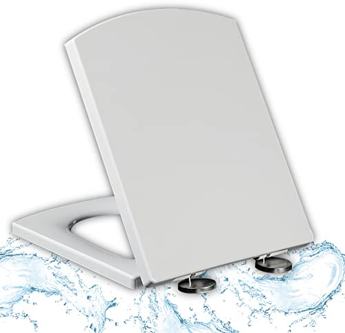 OIFAODAO, Slitstarka toalettsitsar Långsamt stäng toalettlock, kompatibel med standardtoaletter,-~ ，Toalettsits(39.5~46.5 * 34.5cm)