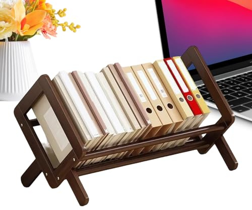 Palaufr Skrivbord, bokhylla, skrivbord, trä, bokhylla, förvaring, multifunktionell bordshylla | För sovrum, kontor, vardagsrum, klassrum, bibliotek, skola, skivor, tidskrifter, dokument