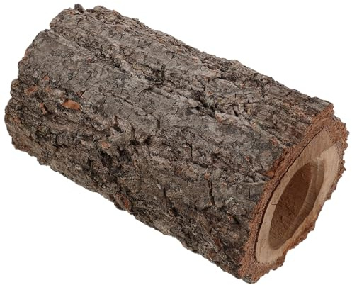 DIYEAH Nascondiglio per Rettili in Legno a Forma di Tronco D’Albero Rifugio Naturale per Tartarughe e Gechi Grotta per Terrari Nascondiglio Sicuro e Stimolante per Serpenti e Draghi