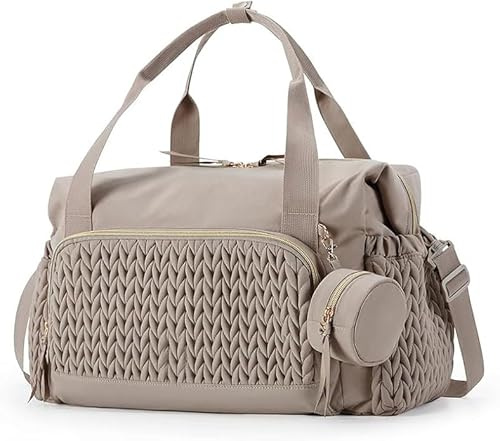 FARYODI Borsa fasciatoio multifunzione per mamme, grande borsa per pannolini con tracolla regolabile, scomparto separato per ciuccio, viaggi, spiaggia