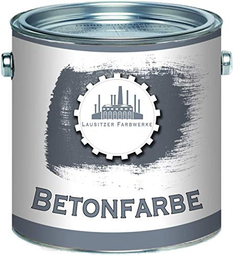 betongfärg sidenmatt gråblå RAL 5008 blå traditionell fasadfärg för mineraliska underlag (sten, mur, betong, fasad, puts, cement) – måla & försegla (10 L) Lausitzer Farbwerke