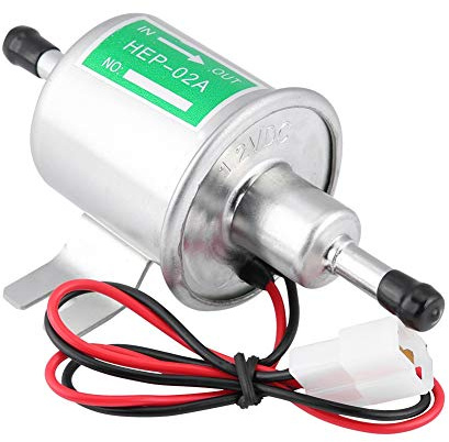 Elektrisk bränslepump HEP-02A, inlopps- och utloppsdiameter 12 V 8 mm/0,3 tum universell bensin bensin elektrisk bränslepump lågtryck gasgeneratorer och