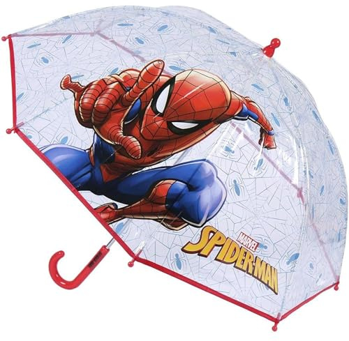 Cerdá - Paraguas Burbuja Manual de Spiderman - Licencia Oficial Marvel