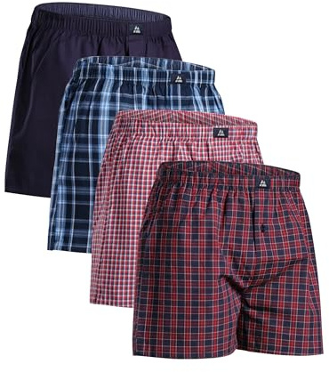 DANISH ENDURANCE Boxershorts i vävd ekologisk bomull, bekväm passform, för män, 4-pack och 6-pack