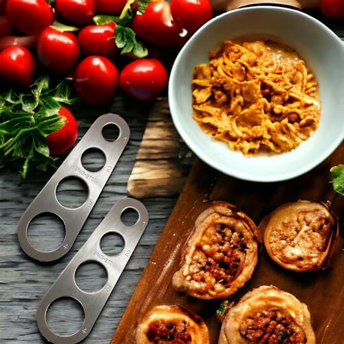 2-Pack Stainless Steel Spaghetti Measuring Tools for Perfect Portions - Ideal Pasta Portion Control and Easy Meal Prep