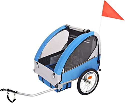 HPJDJXB Fahrradanhänger, Kinderfahrradanhänger, Kinder-Jogger-Kinderwagen mit 2 Innentaschen und 2 Seitenfenstern for Spaziergänge im Garten