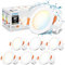 LVWIT 4W LED Einbaustrahler 230V LED Spots Flach Einbauleuchten 400LM Ersetzt 35W Halogen Einbauspots Warmweiß 3000K Neutralweiß 4000K Kaltweiß 6500K Deckenspots, 6er Set