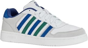 K-Swiss Court Palisades Herren Turnschuh, White Blueqrtz, 46 EU