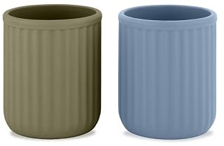 Mikk-line Trinkbecher Baby | 150 ml | 2-Pack Silikon Kinderbecher | LFGB-Zertifiziertbaby Trinkbecher Ab 6 Monate | Blei und Phthalate frei | Trinklernbecher