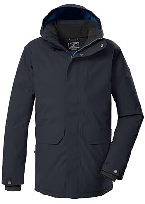 killtec Homme Parka outdoor/parka fonctionnelle avec capuche amovible KOW 85 MN PRK, schwarz blau, XL, 43331-000
