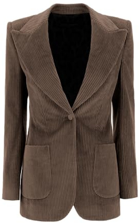 Leader of the Beauty kvinnors manchesterblazer casual business kostymjacka arbete ytterkläder blazer varma kvinnor blazer, Kaffe, M