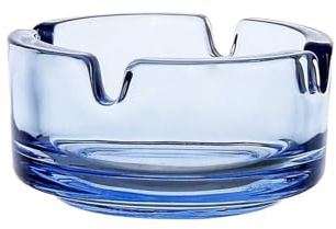 Posacenere in vetro per mini ceneri trasparente, accessorio per la casa, hotel, decorazione da tavolo per donna (blu)