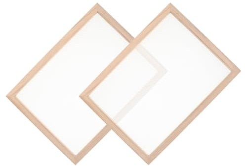 Cabilock Kit de Fabrication de Papier en Bois 2 Pièces Moule à Papier 30X40 CM et Écran à Maille pour Garçon et Filles et Adultes Outil Éducatif Traditionnel pour Activités Manuelles