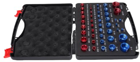 Drfeify Comprobador de Tuercas y Roscas, Juego de Calibre de Roscas de Acero para Trabajos Mecánicos, 44 Piezas con Tamaños Métricos e Imperiales, Perfecto para Proyectos y Reparaciones en el Hogar