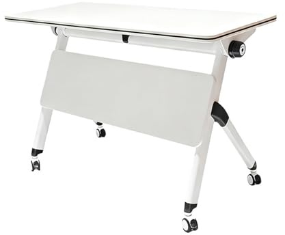 Vikbart mobilt mötesbord med tysta hjul, träningsskrivbord för kontor och konferensrum, perfekt för utbildningsinstitutioner, 140 x 60 x 75 cm