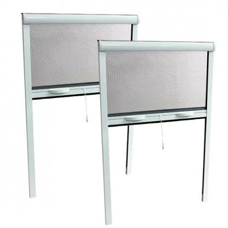 PACK ECO de 2 moustiquaires Enroulables ALU H220 cm x L160 cm Blanc