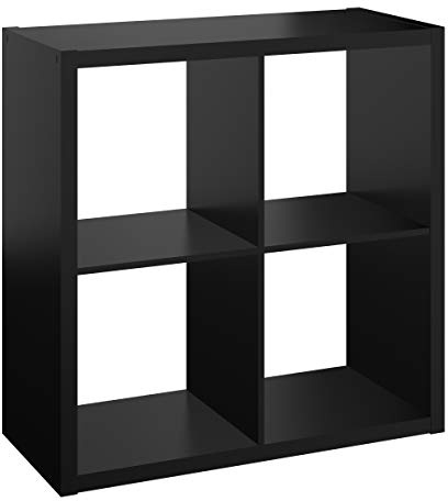 ClosetMaid Decorative Open Back 4-Cube Storage Organizer, Black