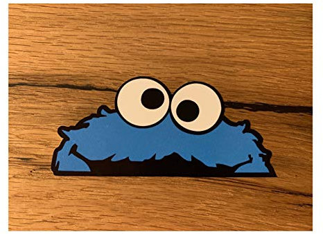 #654 Krümelmonster Aufkleber 12 x 5 cm Sticker Tuning Oldschool Scheibenaufkleber Vintage Oldtimer Airride Low Scene Deep How Auto