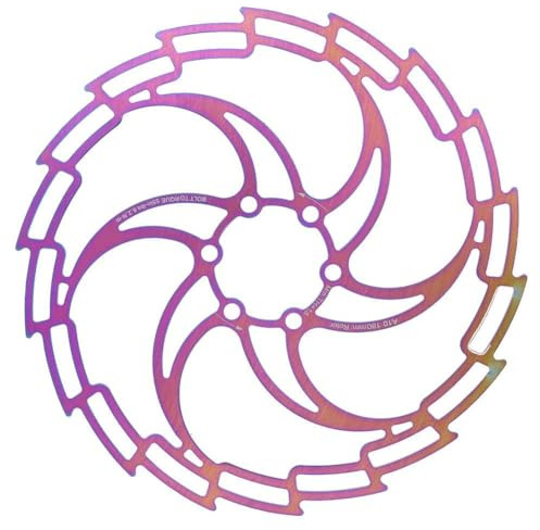 Alomejor Disque de Frein, Rotor Flottant Creux en Acier Inoxydable CNC 180mm coloré for VTT Route Ville Cyclistes Entretien Personnalisation