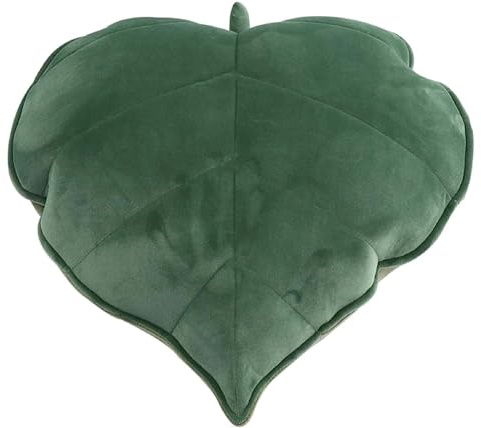 Cyprinus Carpio 3D bladform hushåll kudde kudde soffa ländrygg kudde hushåll prydnadskudde dekoration 50 x 50 cm (grön)