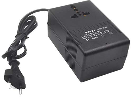 Jojomino Convertisseur de Tension 200 W Transformateur Abaisseur 220 V à 110 V CA Abaisseur de Tension de Voyage Transformateur Convertisseur Prise Ue