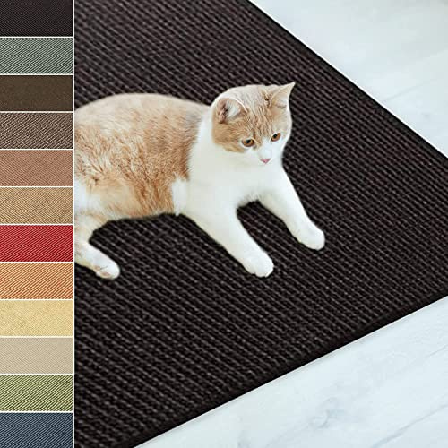 KARAT Paillasson en Sisal pour Chats,Tapis Griffoir,Tapis de grattage pour Chats,Tapis à griffer,Tapis à gratter résistant,Protection Idéale pour Meubles et Le Bien-être du Chat (Noir 40x60 cm)