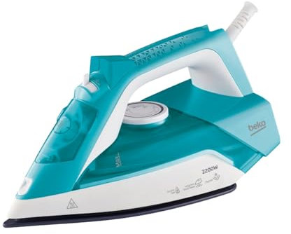 Beko - SIM3122T - Ferro da Stiro, 2200 Watt, Stiro Verticale, Pulizia Automatica, 240 ml - Azzurro