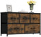 YITAHOME kommode mit Schubladen, Schrank mit 5 Schubladen aus Stoff, Aufbewahrungskommode Modernen Stil für Schlafzimmer, Wohnzimmer,Flur, rustikal braun