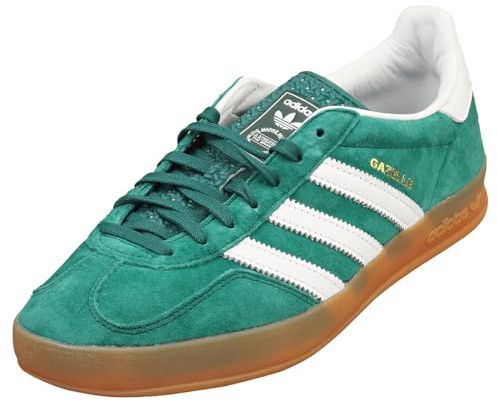 adidas Men's Gazelle Indoor Sneaker, Collegiate Green/Footwear White/Gum 2, 6.5 UK