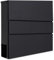 Assorted Collections Buzón de Pared con Soporte para periódicos, buzón con Cerradura con 2 Llaves, diseño Moderno, fácil de Instalar, 37 x 10,5 x 37 cm (Negro)