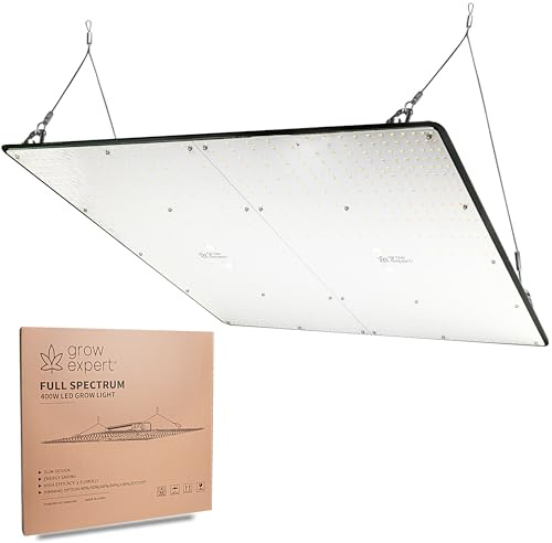 LED Grow Lampe 400W – Profi-Pflanzenlampe mit Samsung LM301D LEDs – 60 cm x 60 cm – Vollspektrum für ideales Wachstum – Grow Light dimmbar, lautlos ultra-effizient – Für Growbox & Indoor Pflanzenanbau