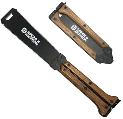 Spear & Jackson 4978KEW Kew Gardens Collection Sierra plegable de mariposa para jardín de 8 - Sierra de tracción de poda de doble cara de estilo japonés