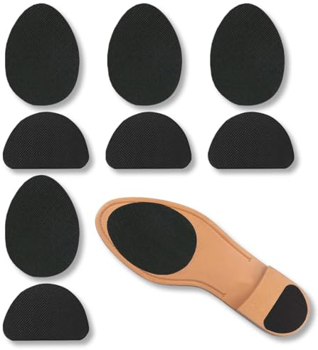 LONZIKP 8 Piezas Suelas de Goma Antideslizantes Adhesivas para Reparación de Zapatos, Protectores de Suela, Almohadillas Adhesivas para Zapatos Antideslizantes