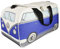 BRISA VW Collection - Volkswagen Retro-Sport-Umhänge-Schulter-Fitness-Tasche im T1 Bulli Bus Form (Klein/Classic Bus/Blau & Beige)
