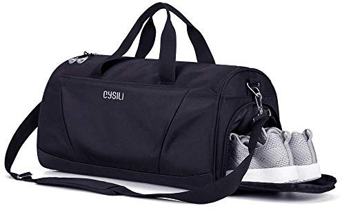 Gym Bag with Shoes Compartment and Wet Pocket,Sports Duffel Bag for Yoga/Swim,Travel Duffle Bag for Men and Women